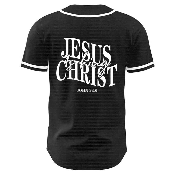 Christianartworkshop Jesus ist König – Johannes 3,16 – Unisex-Baseballtrikot - image 4