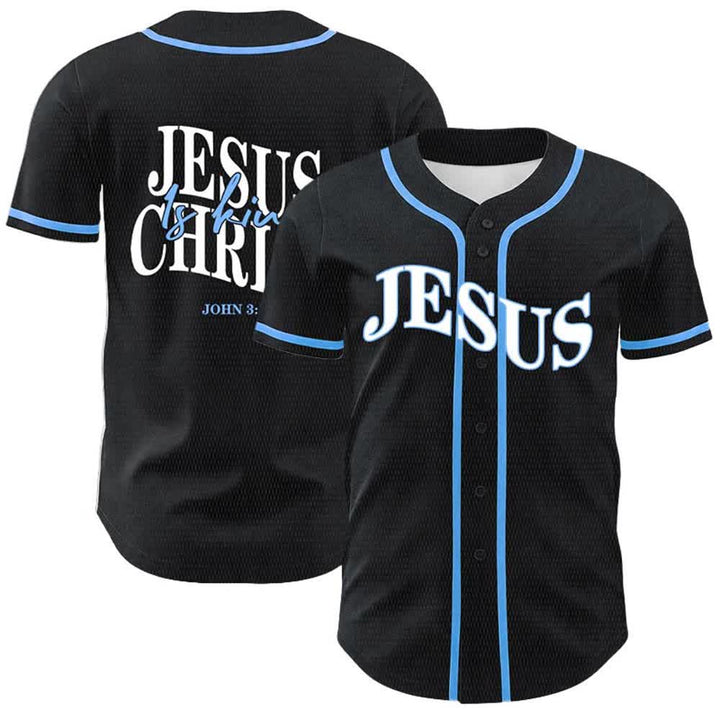 Christianartworkshop Jesus ist König – Johannes 3,16 – Unisex-Baseballtrikot - Blau - 5XL - image 9