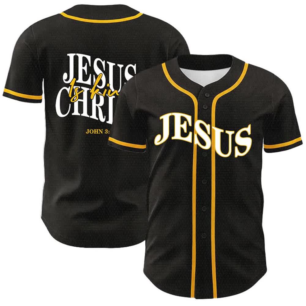 Christianartworkshop Jesus ist König – Johannes 3,16 – Unisex-Baseballtrikot - Gelb - 5XL - image 0