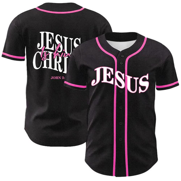 Christianartworkshop Jesus ist König – Johannes 3,16 – Unisex-Baseballtrikot - Rosa - 5XL - image 6