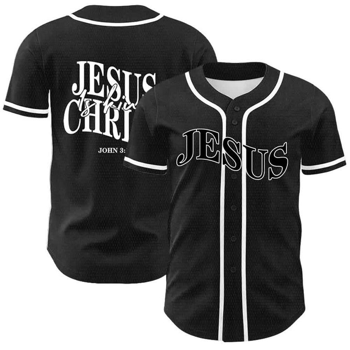 Christianartworkshop Jesus ist König – Johannes 3,16 – Unisex-Baseballtrikot - Weiß - 5XL - image 3