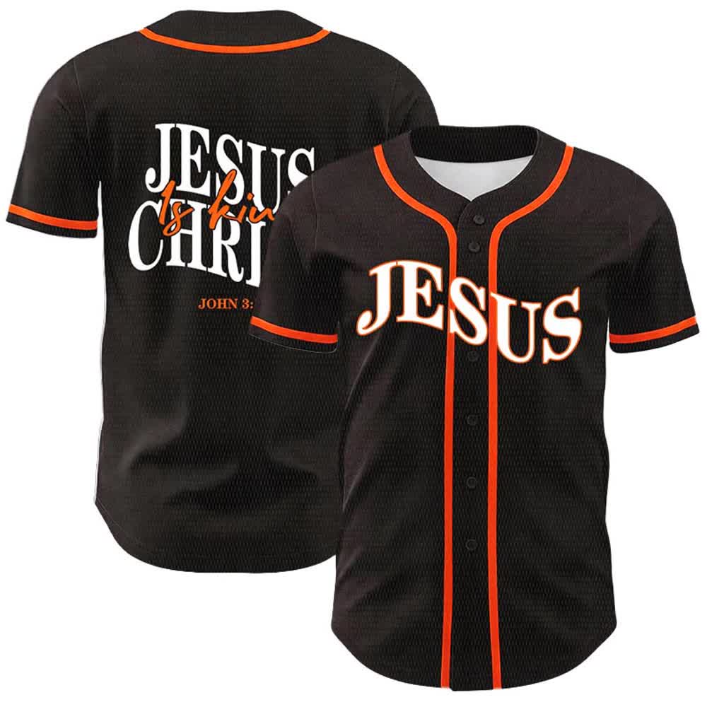 Christianartworkshop Jesus ist König – Johannes 3,16 – Unisex-Baseballtrikot - Orange - 5XL - image 15