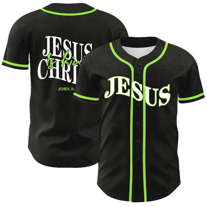 Christianartworkshop Jesus ist König – Johannes 3,16 – Unisex-Baseballtrikot - Hellgrün - 5XL - image 18