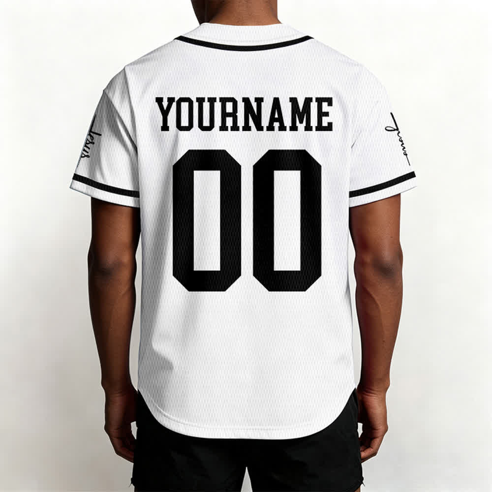 Christianartworkshop Kind Gottes Personalisiertes Namens- und Nummern-Unisex-Baseballtrikot - image 5