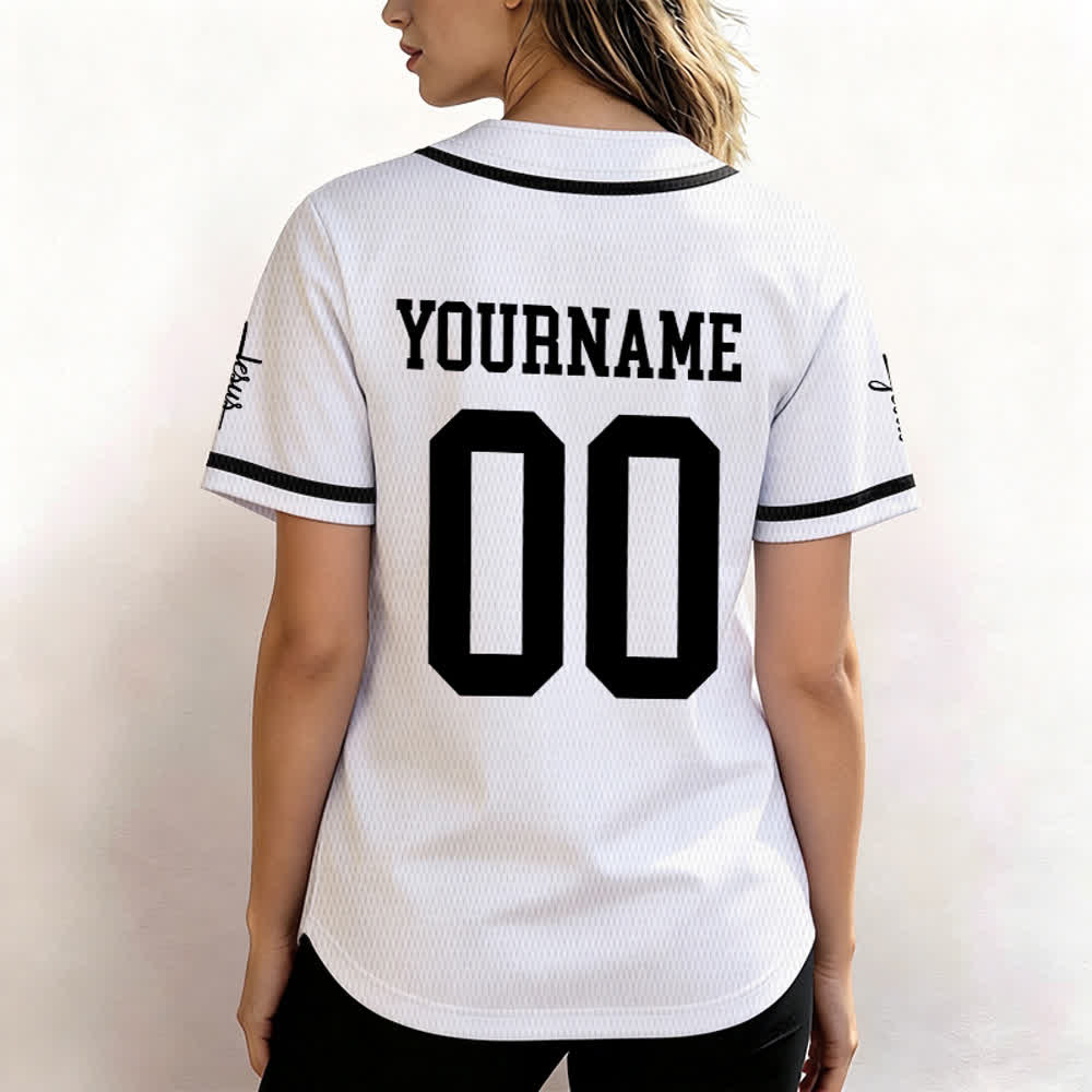 Christianartworkshop Kind Gottes Personalisiertes Namens- und Nummern-Unisex-Baseballtrikot - image 7
