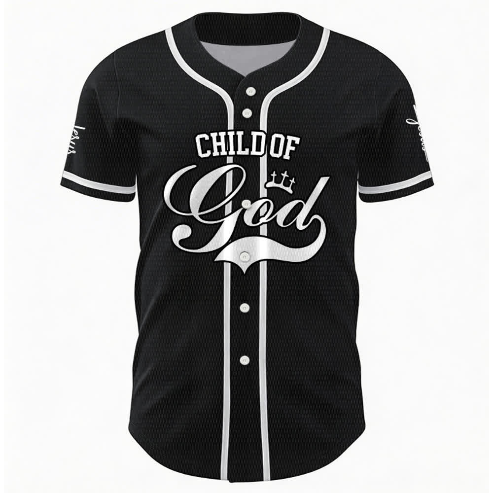 Christianartworkshop Kind Gottes Personalisiertes Namens- und Nummern-Unisex-Baseballtrikot - image 9