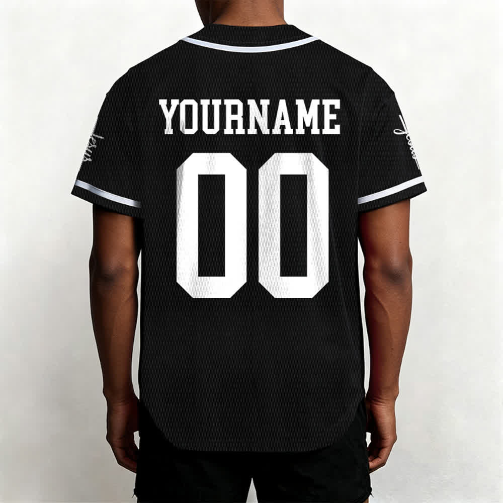 Christianartworkshop Kind Gottes Personalisiertes Namens- und Nummern-Unisex-Baseballtrikot - image 13