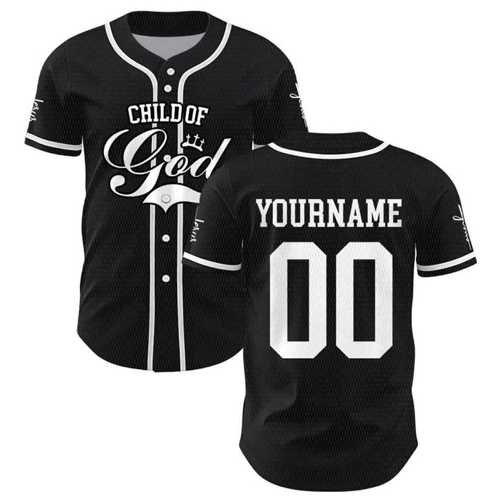 Christianartworkshop Kind Gottes Personalisiertes Namens- und Nummern-Unisex-Baseballtrikot - image 10