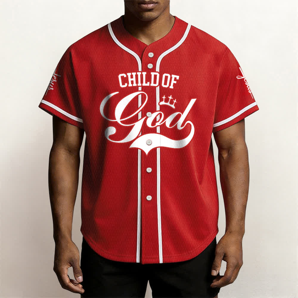 Christianartworkshop Kind Gottes Personalisiertes Namens- und Nummern-Unisex-Baseballtrikot - image 20