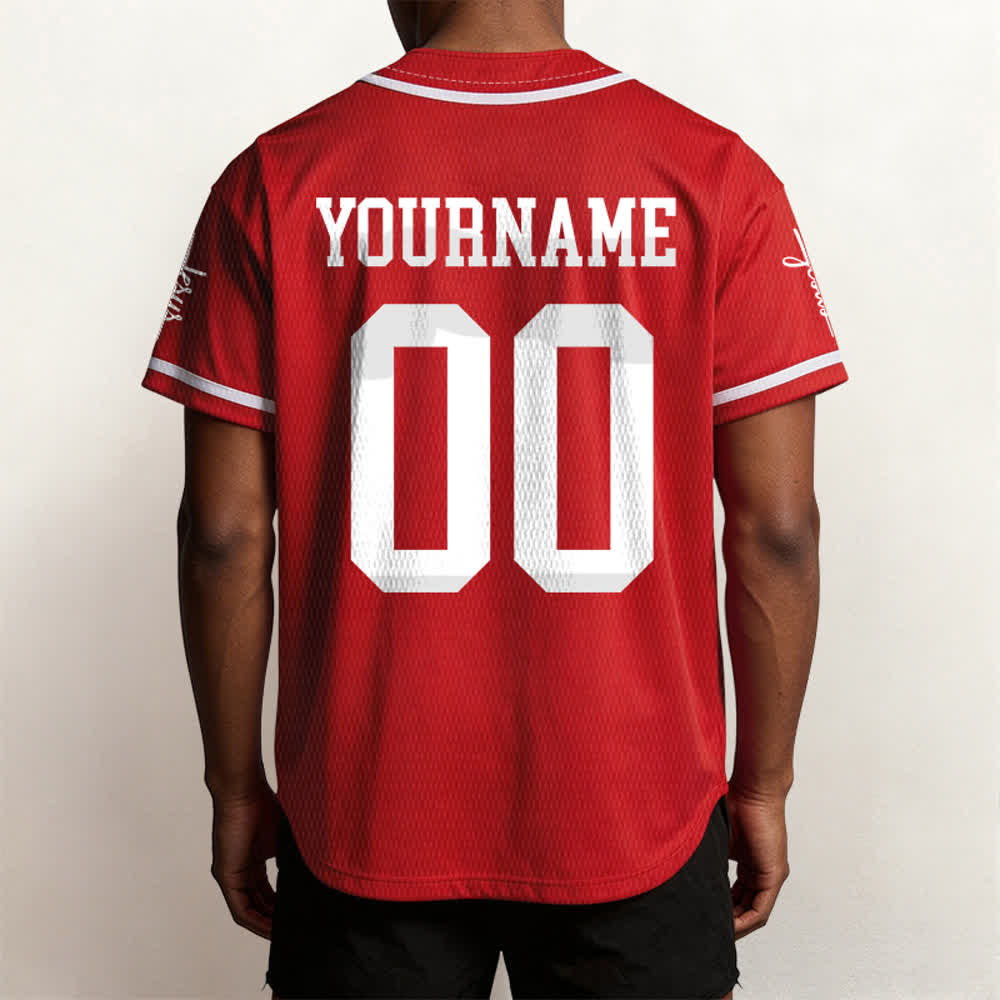 Christianartworkshop Kind Gottes Personalisiertes Namens- und Nummern-Unisex-Baseballtrikot - image 21