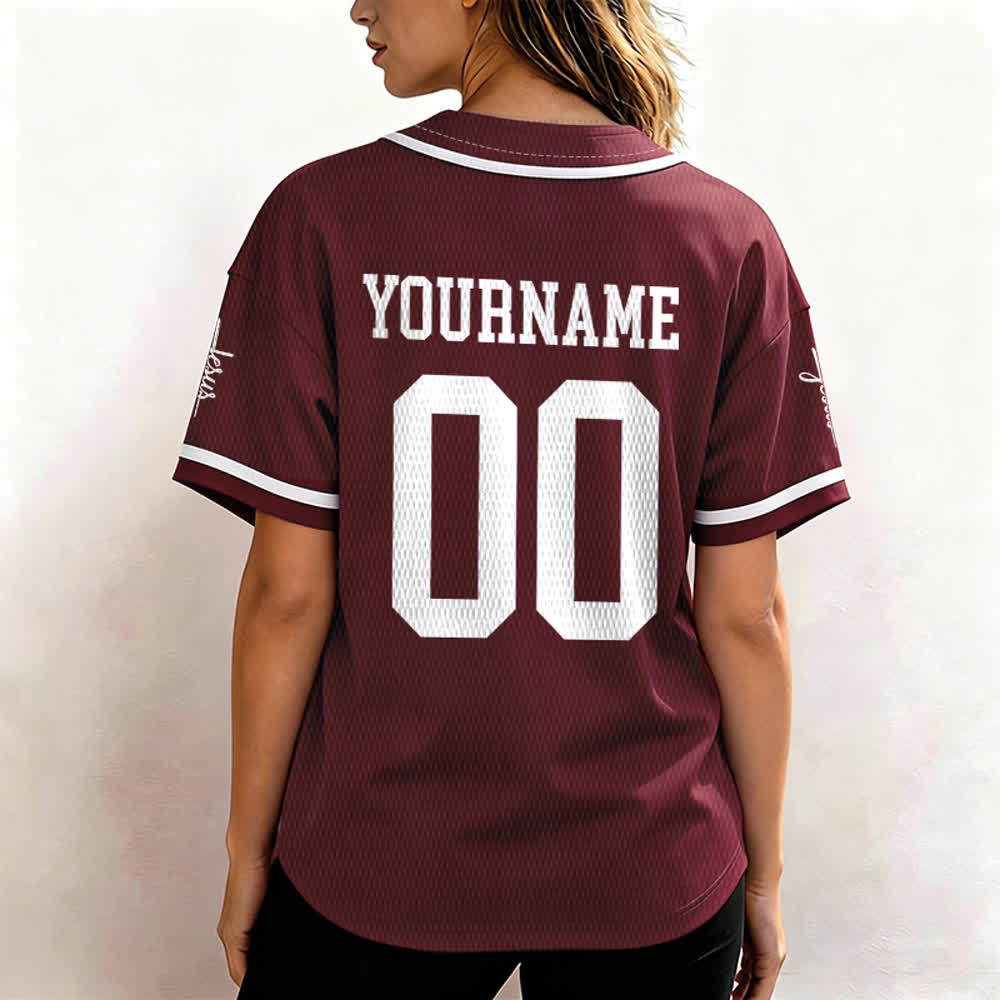 Christianartworkshop Kind Gottes Personalisiertes Namens- und Nummern-Unisex-Baseballtrikot - image 30