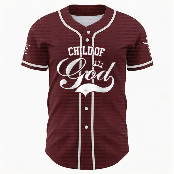 Christianartworkshop Kind Gottes Personalisiertes Namens- und Nummern-Unisex-Baseballtrikot - image 25