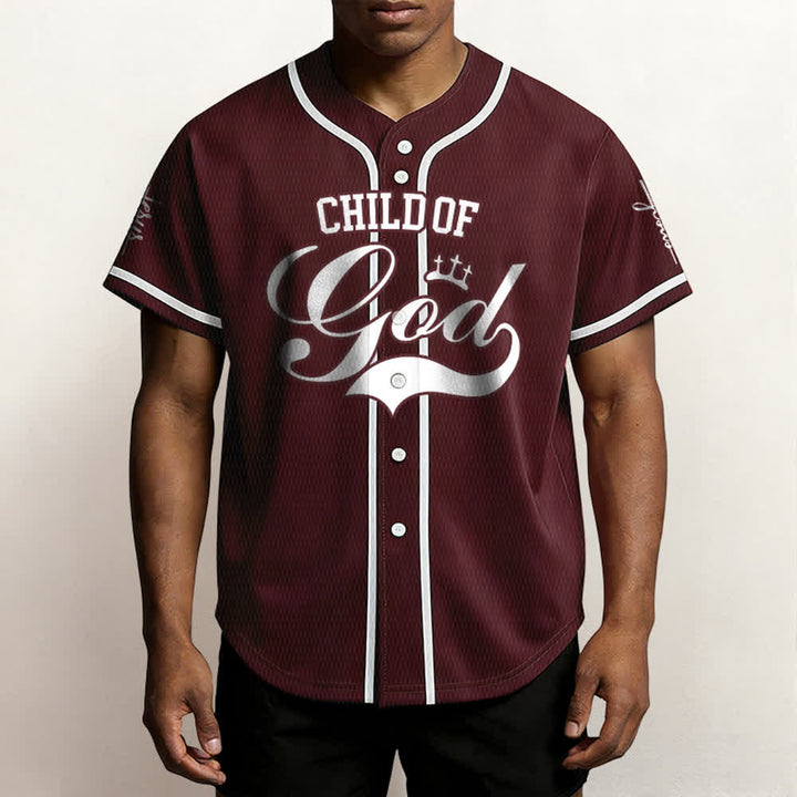 Christianartworkshop Kind Gottes Personalisiertes Namens- und Nummern-Unisex-Baseballtrikot - image 27