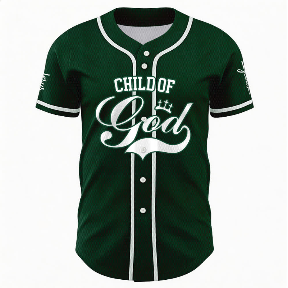Christianartworkshop Kind Gottes Personalisiertes Namens- und Nummern-Unisex-Baseballtrikot - image 49