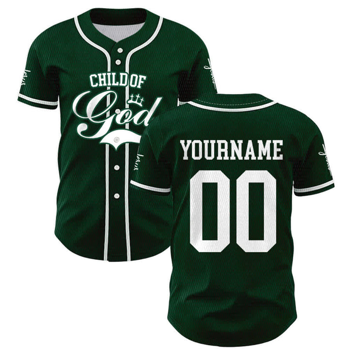 Christianartworkshop Kind Gottes Personalisiertes Namens- und Nummern-Unisex-Baseballtrikot - image 48