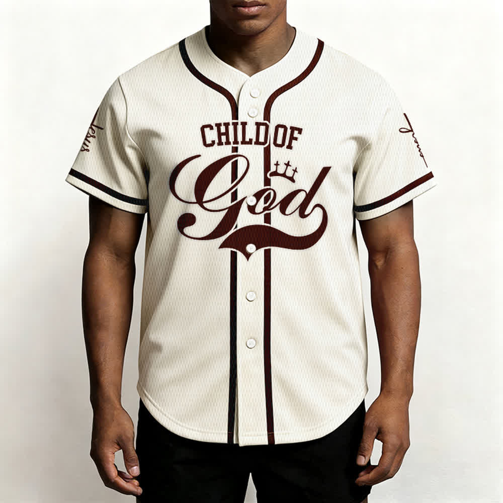 Christianartworkshop Kind Gottes Personalisiertes Namens- und Nummern-Unisex-Baseballtrikot - image 59