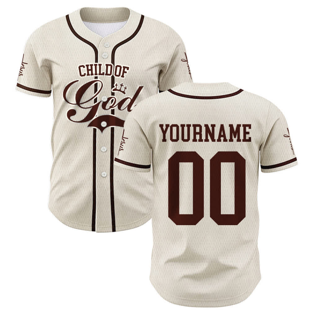 Christianartworkshop Kind Gottes Personalisiertes Namens- und Nummern-Unisex-Baseballtrikot - image 56