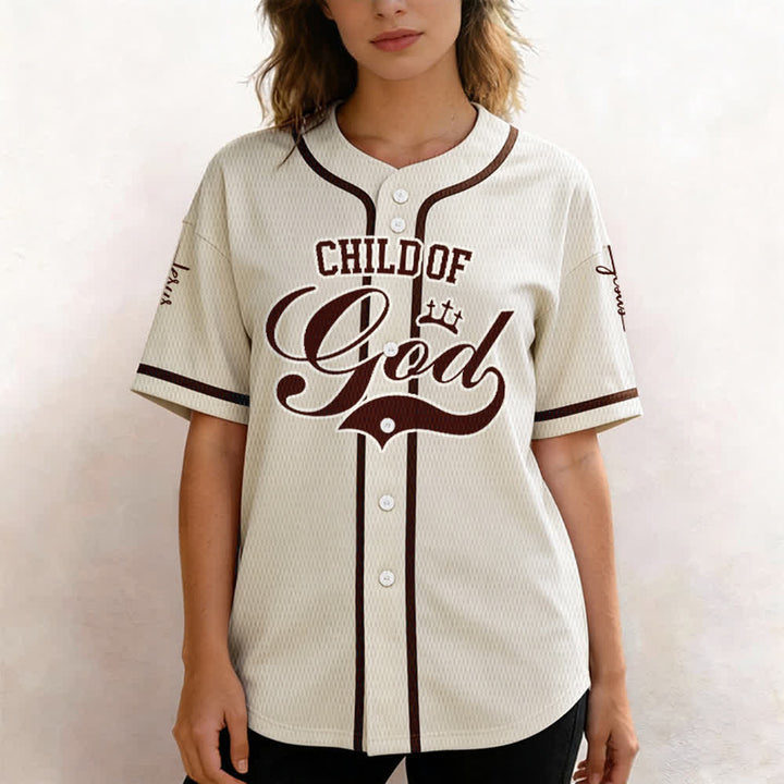 Christianartworkshop Kind Gottes Personalisiertes Namens- und Nummern-Unisex-Baseballtrikot - image 61