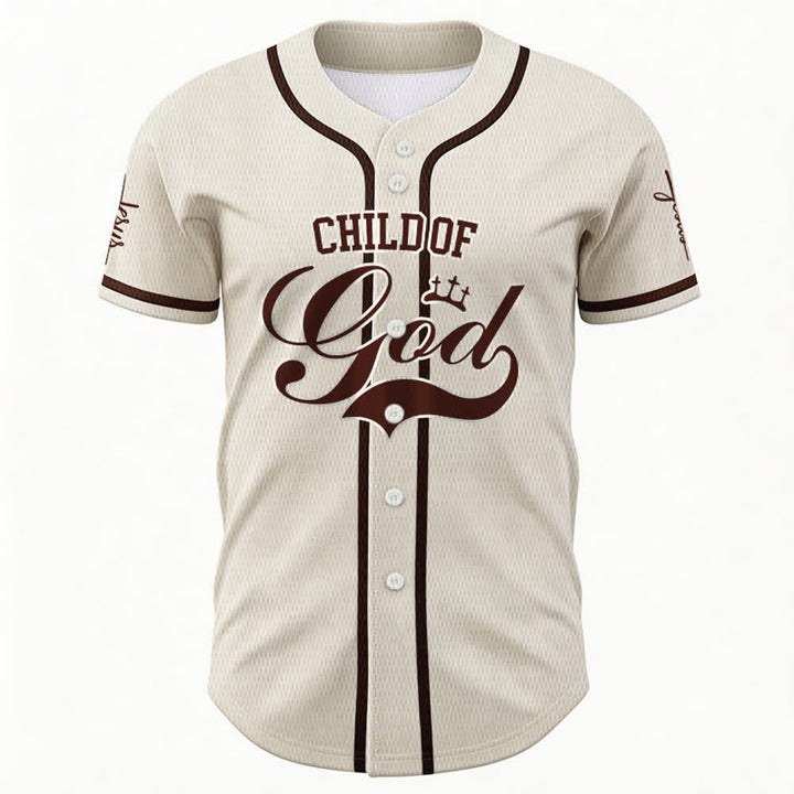 Christianartworkshop Kind Gottes Personalisiertes Namens- und Nummern-Unisex-Baseballtrikot - image 57