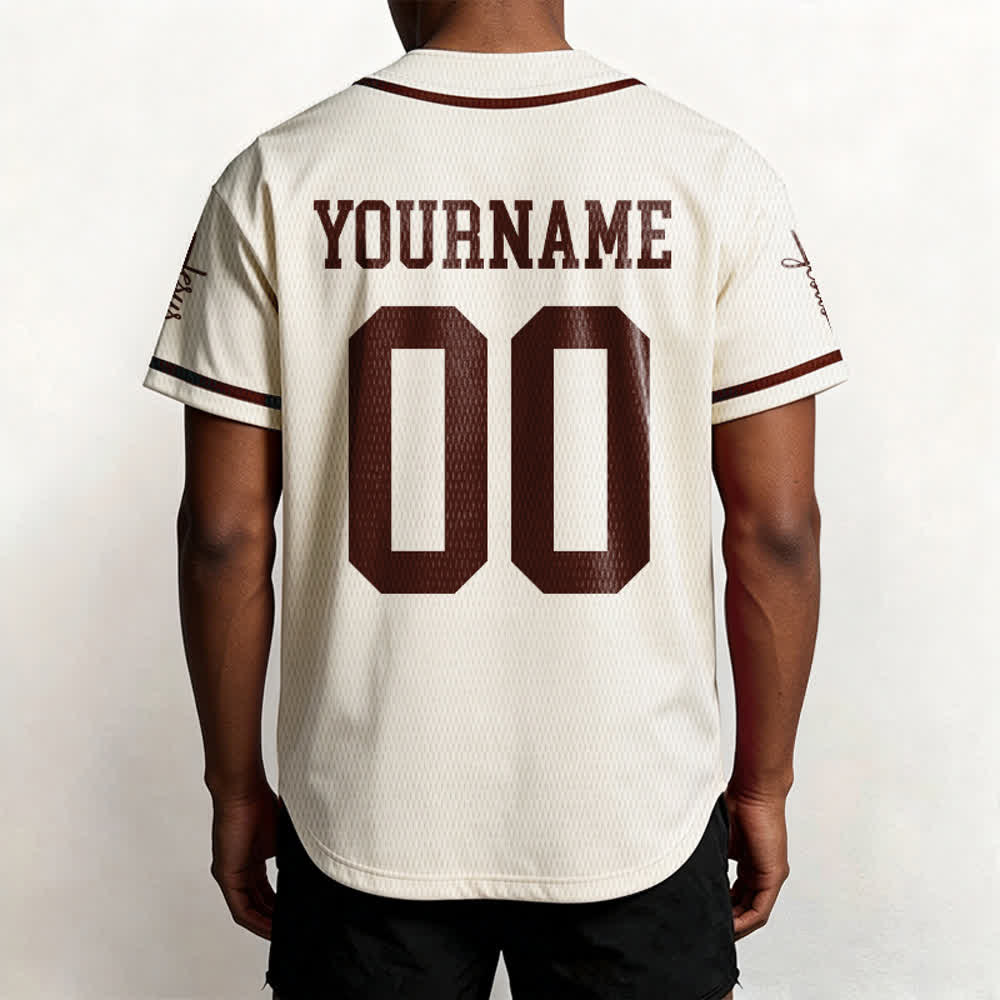 Christianartworkshop Kind Gottes Personalisiertes Namens- und Nummern-Unisex-Baseballtrikot - image 60