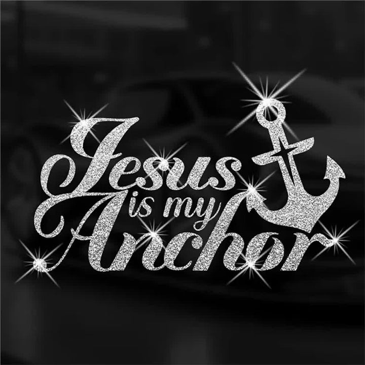 Christianartworkshop Jesus ist mein Anker – Glänzender christlicher Autoaufkleber - image 7