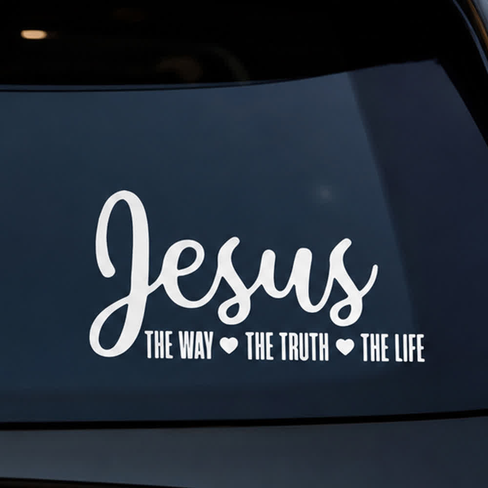 Christianartworkshop Jesus – Der Weg, die Wahrheit, das Leben – Autoaufkleber für religiösen Glauben - image 4