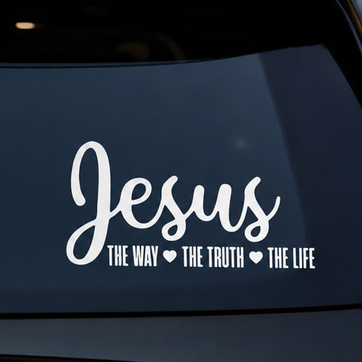 Christianartworkshop Jesus – Der Weg, die Wahrheit, das Leben – Autoaufkleber für religiösen Glauben - image 4