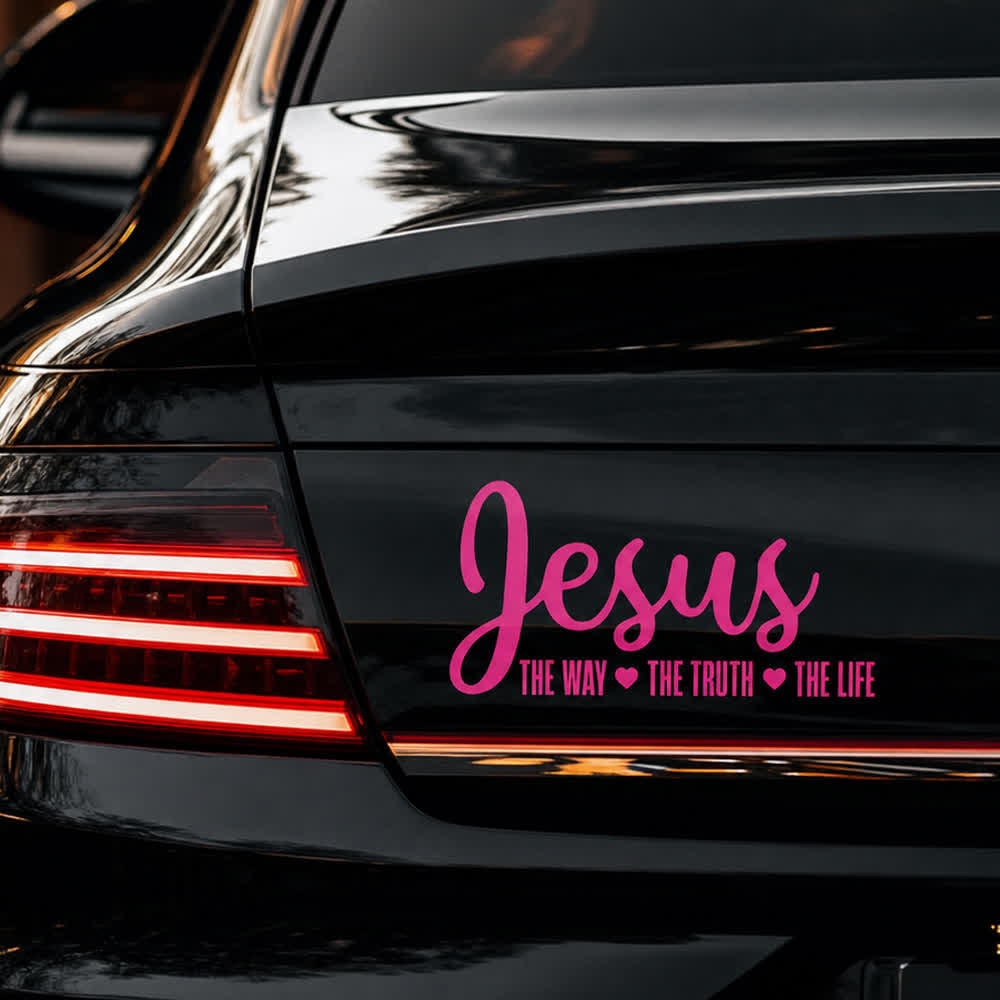 Christianartworkshop Jesus – Der Weg, die Wahrheit, das Leben – Autoaufkleber für religiösen Glauben - image 7