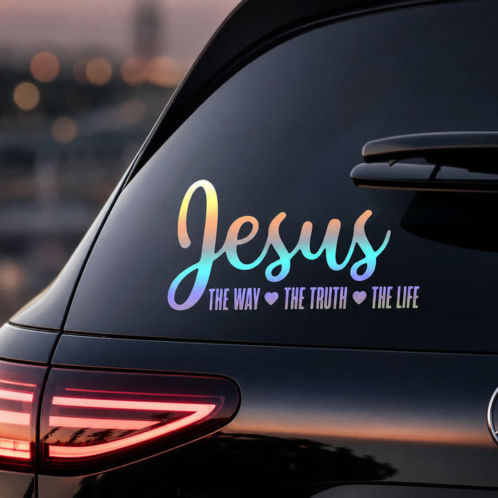 Christianartworkshop Jesus – Der Weg, die Wahrheit, das Leben – Autoaufkleber für religiösen Glauben - image 2