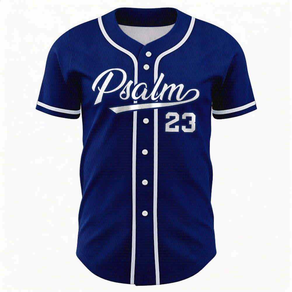 Christianartworkshop Retro Sport Style Psalm 23 Unisex Baseball Jersey - image 1