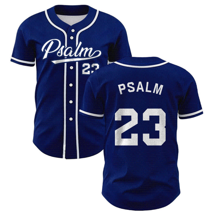 Christianartworkshop Retro Sport Style Psalm 23 Unisex Baseball Jersey - Marineblau - 5XL - image 0