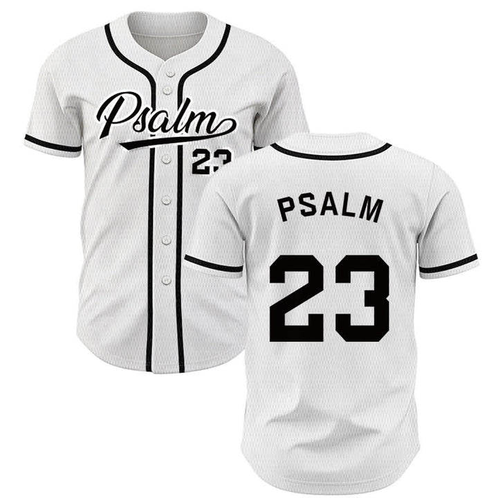 Christianartworkshop Retro Sport Style Psalm 23 Unisex Baseball Jersey - Weiß - 5XL - image 7