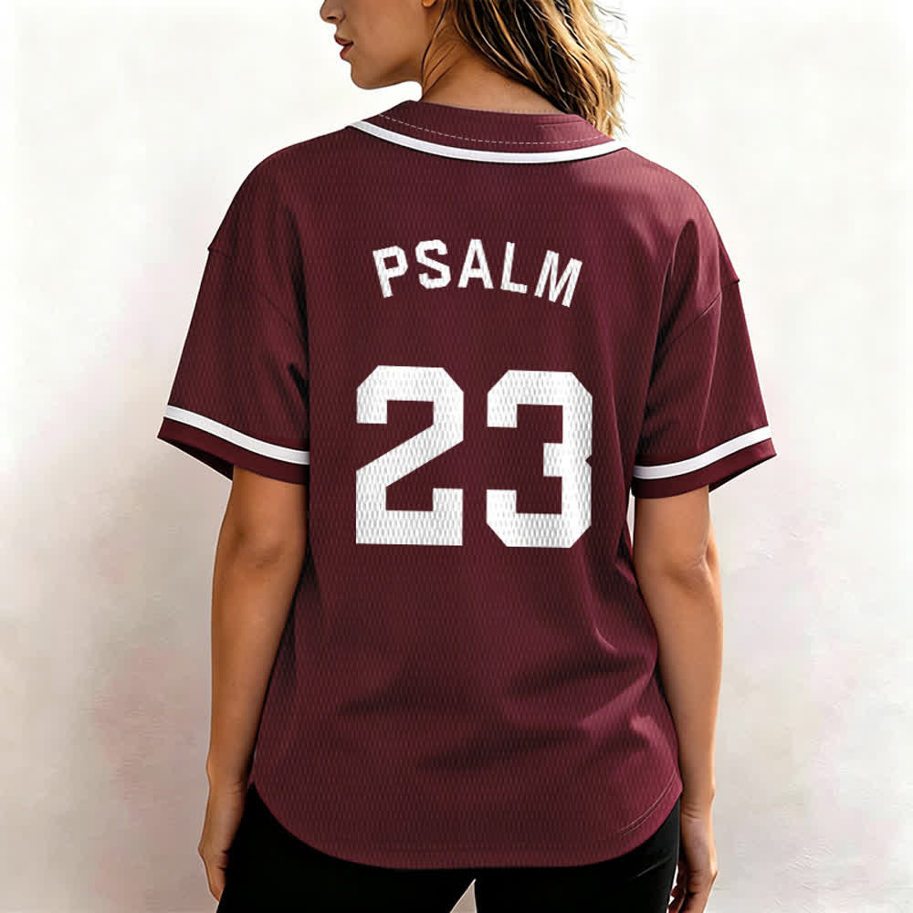 Christianartworkshop Retro Sport Style Psalm 23 Unisex Baseball Jersey - image 32