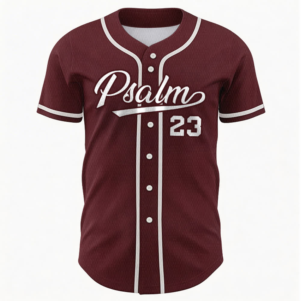 Christianartworkshop Retro Sport Style Psalm 23 Unisex Baseball Jersey - image 29