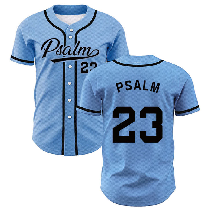 Christianartworkshop Retro Sport Style Psalm 23 Unisex Baseball Jersey - Blau - 5XL - image 35