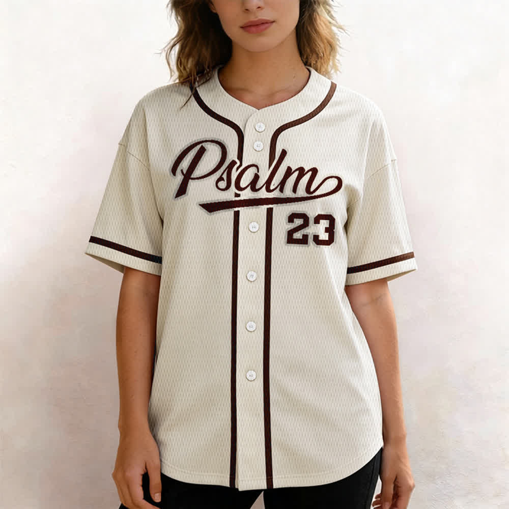 Christianartworkshop Retro Sport Style Psalm 23 Unisex Baseball Jersey - image 52