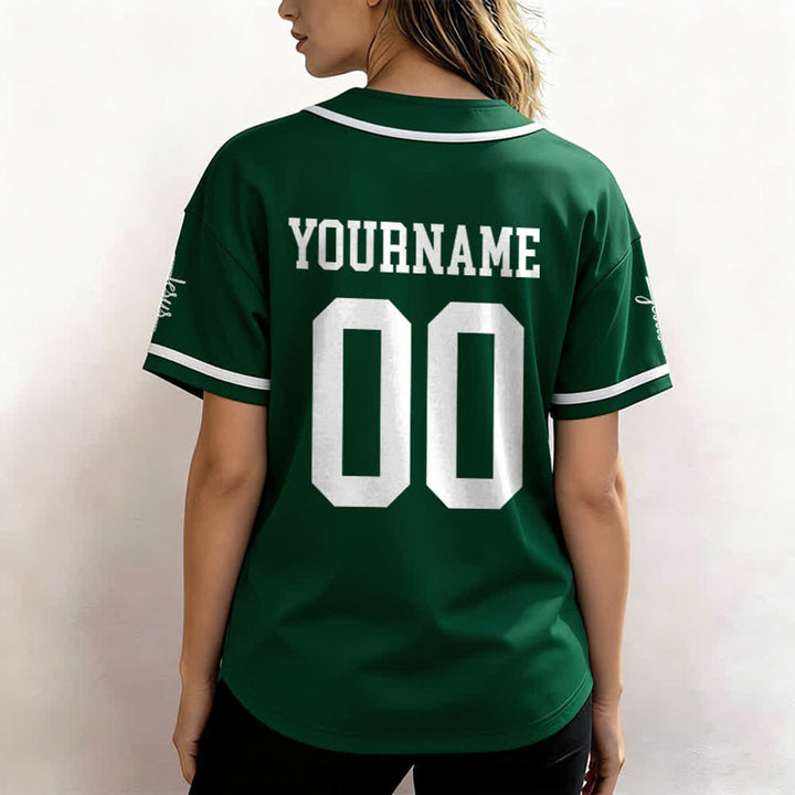 Christianartworkshop Bold Team Jesus Benutzerdefiniertes Namens- und Nummern-Unisex-Baseballtrikot - image 48
