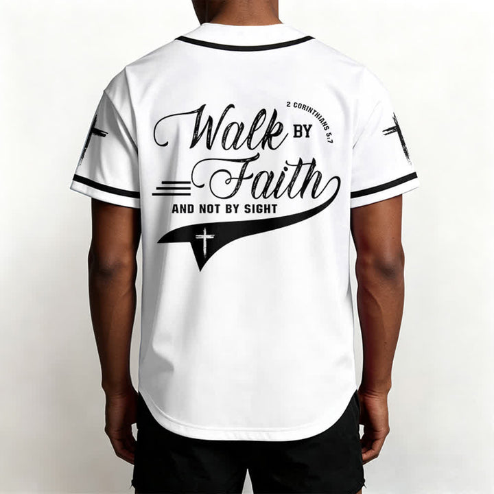 Christianartworkshop 2 Korinther 5:7 „Wandelt im Glauben und nicht im Schauen“ Baseballtrikot mit Kreuzmotiv - image 13