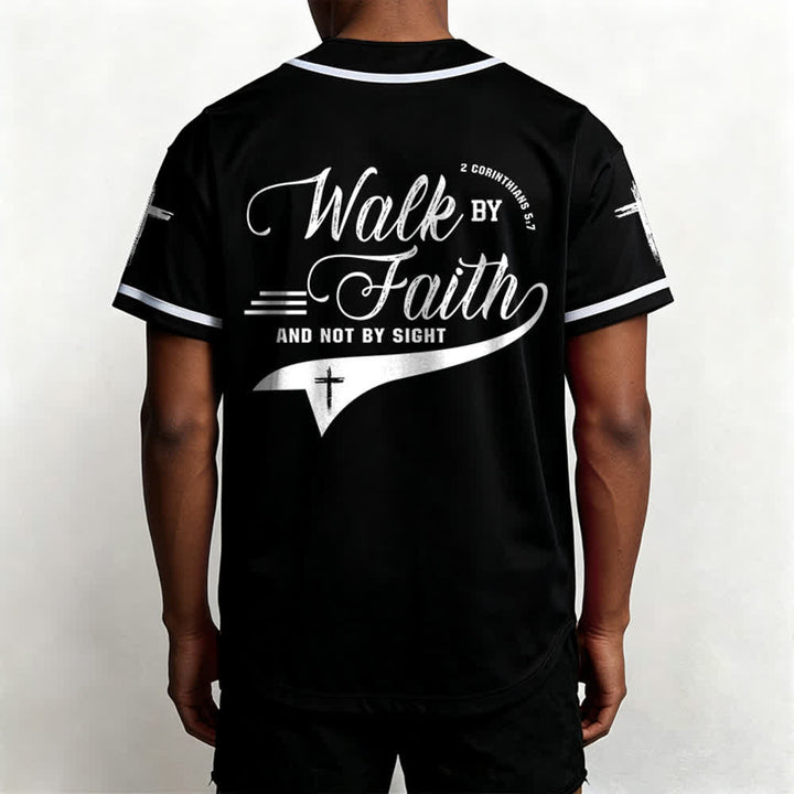 Christianartworkshop 2 Korinther 5:7 „Wandelt im Glauben und nicht im Schauen“ Baseballtrikot mit Kreuzmotiv - image 17