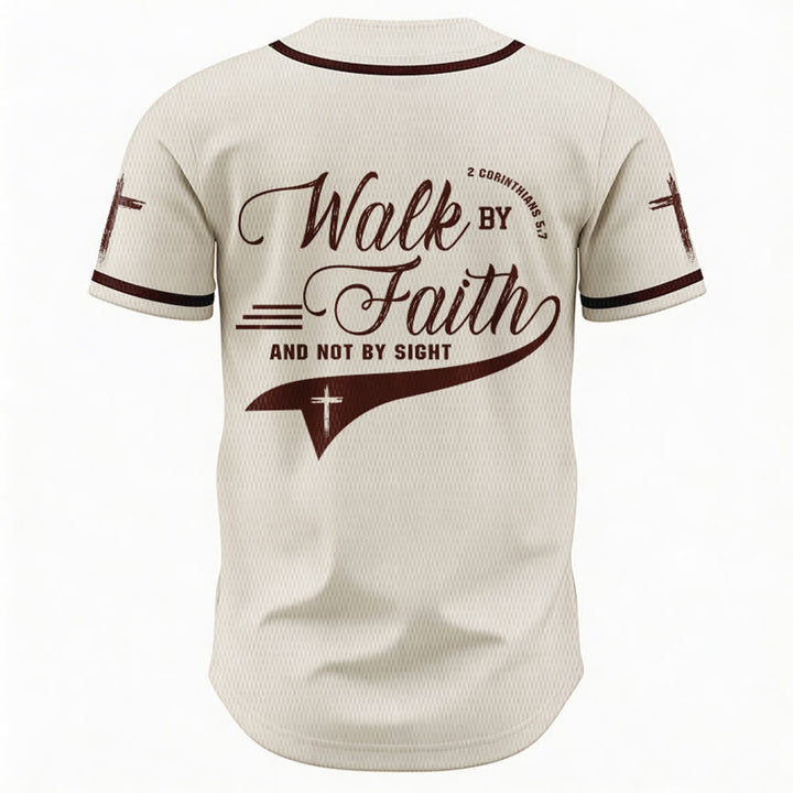 Christianartworkshop 2 Korinther 5:7 „Wandelt im Glauben und nicht im Schauen“ Baseballtrikot mit Kreuzmotiv - image 23
