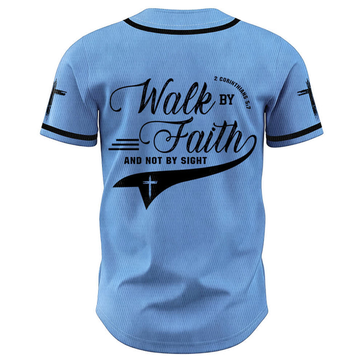 Christianartworkshop 2 Korinther 5:7 „Wandelt im Glauben und nicht im Schauen“ Baseballtrikot mit Kreuzmotiv - image 44