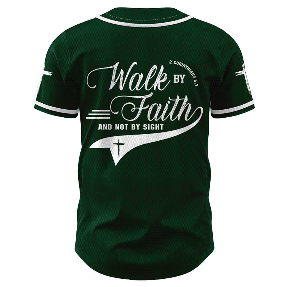 Christianartworkshop 2 Korinther 5:7 „Wandelt im Glauben und nicht im Schauen“ Baseballtrikot mit Kreuzmotiv - image 51