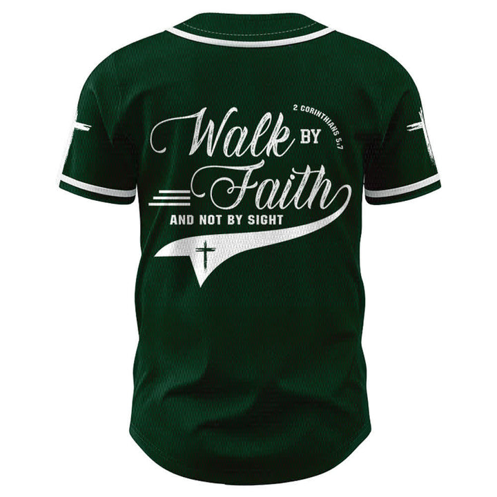 Christianartworkshop 2 Korinther 5:7 „Wandelt im Glauben und nicht im Schauen“ Baseballtrikot mit Kreuzmotiv - image 51