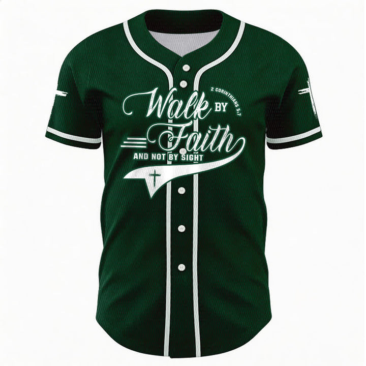 Christianartworkshop 2 Korinther 5:7 „Wandelt im Glauben und nicht im Schauen“ Baseballtrikot mit Kreuzmotiv - image 50