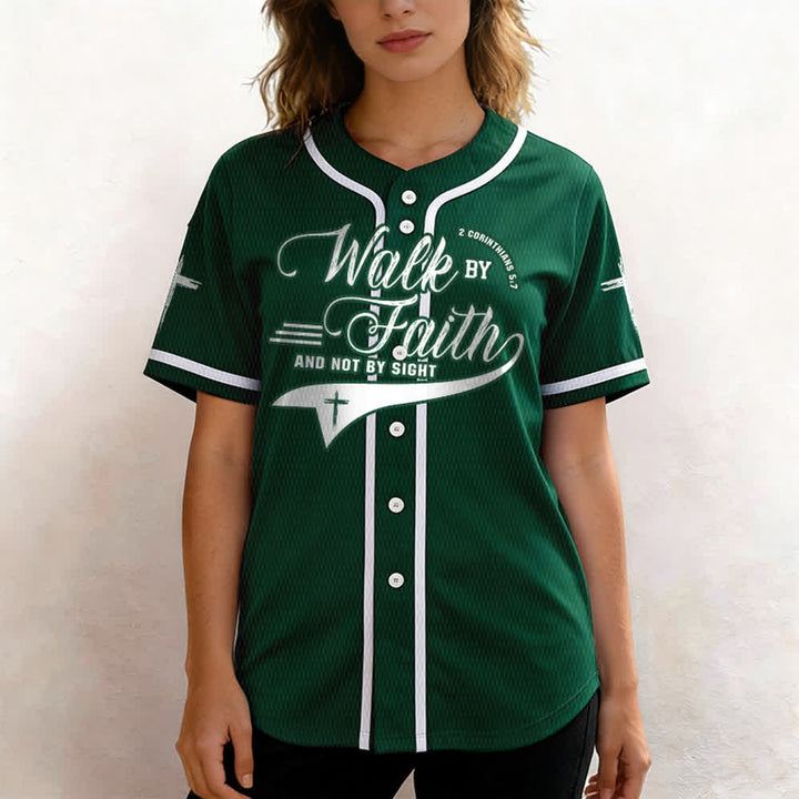 Christianartworkshop 2 Korinther 5:7 „Wandelt im Glauben und nicht im Schauen“ Baseballtrikot mit Kreuzmotiv - image 54