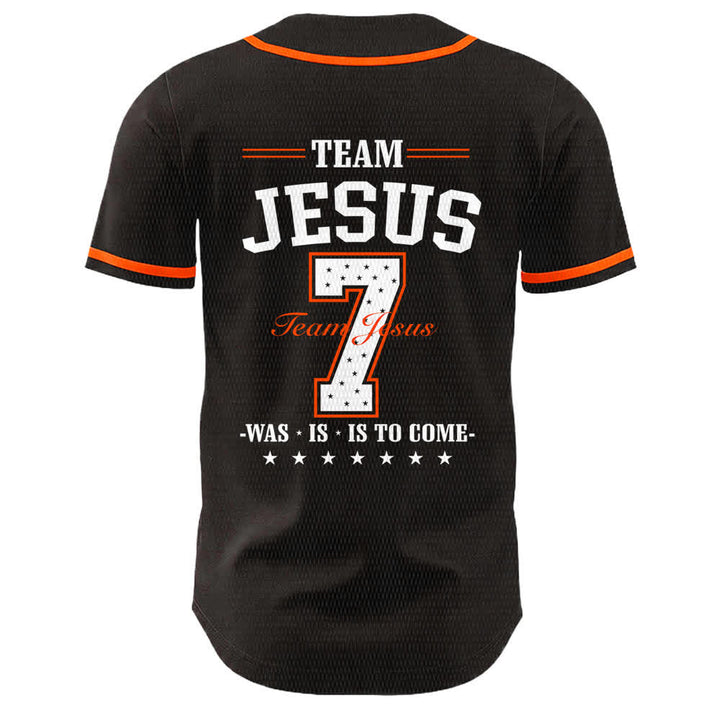 Christianartworkshop Team Jesus Nummer 7 Was Is Is To Come Unisex Baseballtrikot - image 16