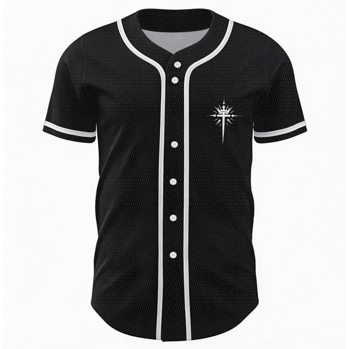 Christianartworkshop Jesus ist König Engelsflügel Kreuz Glaubensbekenntnis Individuelles Baseballtrikot - image 2
