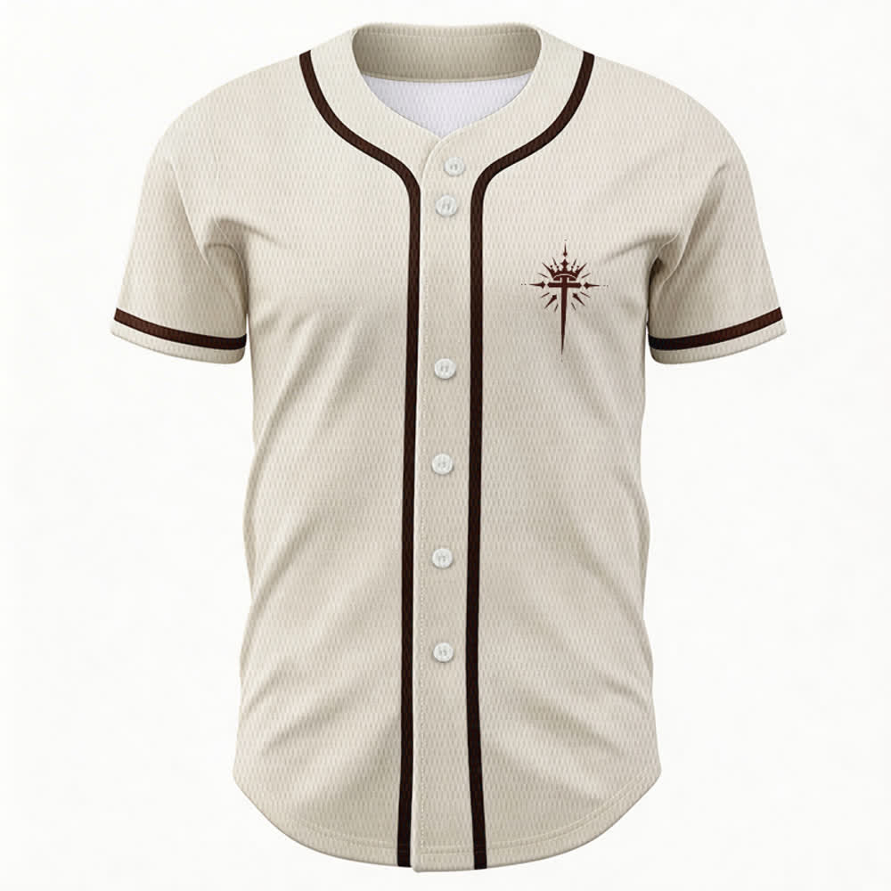 Christianartworkshop Jesus ist König Engelsflügel Kreuz Glaubensbekenntnis Individuelles Baseballtrikot - image 16