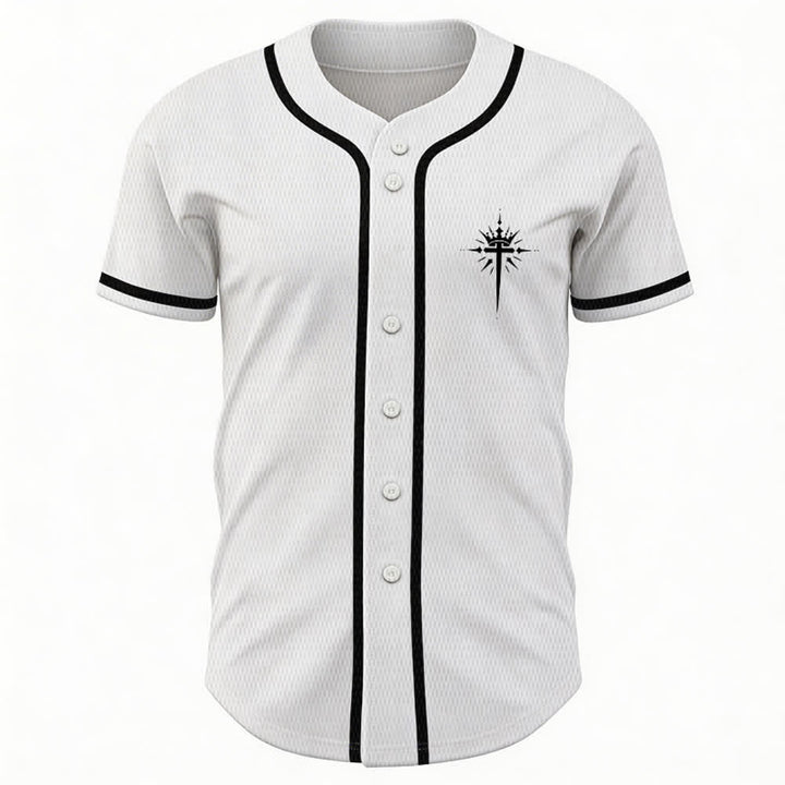 Christianartworkshop Jesus ist König Engelsflügel Kreuz Glaubensbekenntnis Individuelles Baseballtrikot - image 23