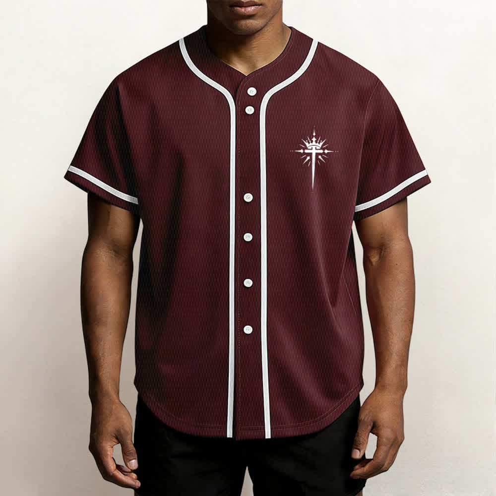 Christianartworkshop Jesus ist König Engelsflügel Kreuz Glaubensbekenntnis Individuelles Baseballtrikot - image 41